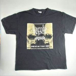 Lamb Of God Anthrax American Tour 2016 Adult XL Skulls Shirt